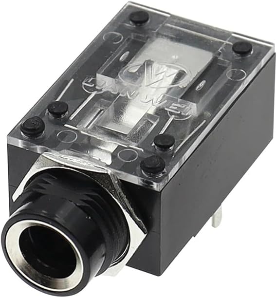 6.35mm 6.5mm Stereo Audio Microphone Female Jack/Socket Connector 7Pin connector(Iron nut,1PCS)
