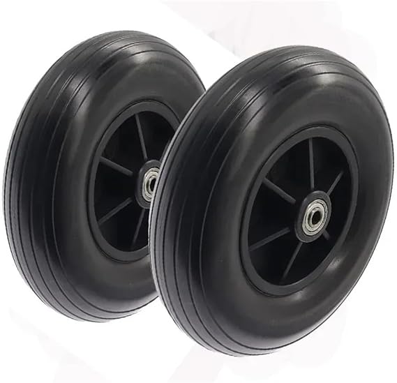 200x50 PU Wheel 8 Inch Solid Tire Fit for Wheelchair Universal Front Wheel 200 * 50 Wheel Accessories(Black 2pcs)