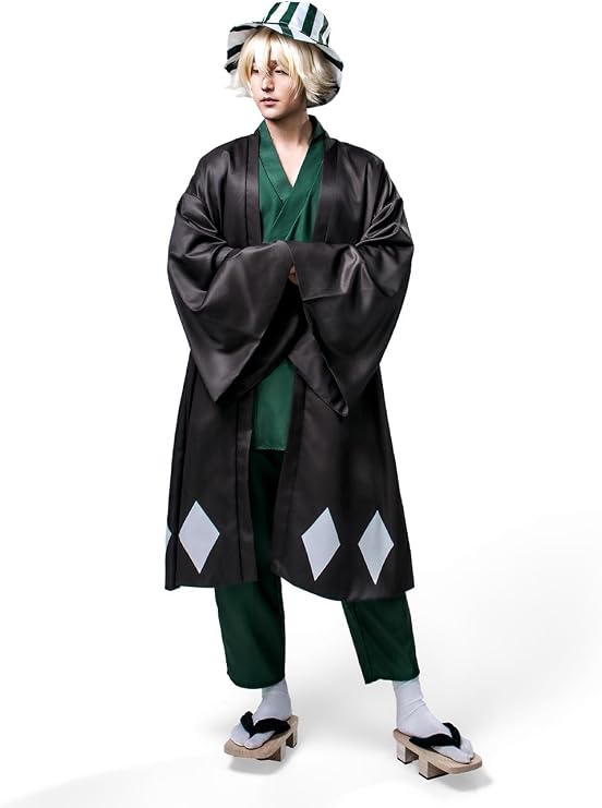 OSIAS Urahara Kisuke Cosplay Costume Full Set, Thick Comfortable Fabric Anime Outfit