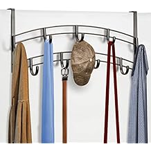 LYNK Professional HomeTM Over the Door Hooks - 9 Hook Over the Door Coat Rack - Over the Door Hanger - Hanging Towels or Clothes - Bathroom, Bedroom, Laundry Room - , Bronze