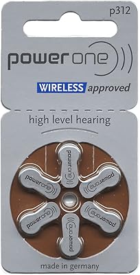 4 X Power One p312 Hearing Aid Battery No Mercury 10 Packs of 6 Each