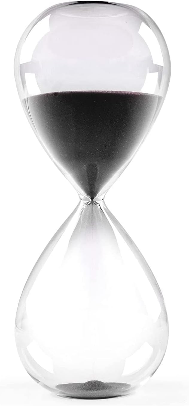 Hourglass Sand Timers, Colorful and Fashion, Biloba Sand Timer Inspired Glass 3mins  5mins  15mins  30mins  45mins  60mins for Home, Office Desk Decor