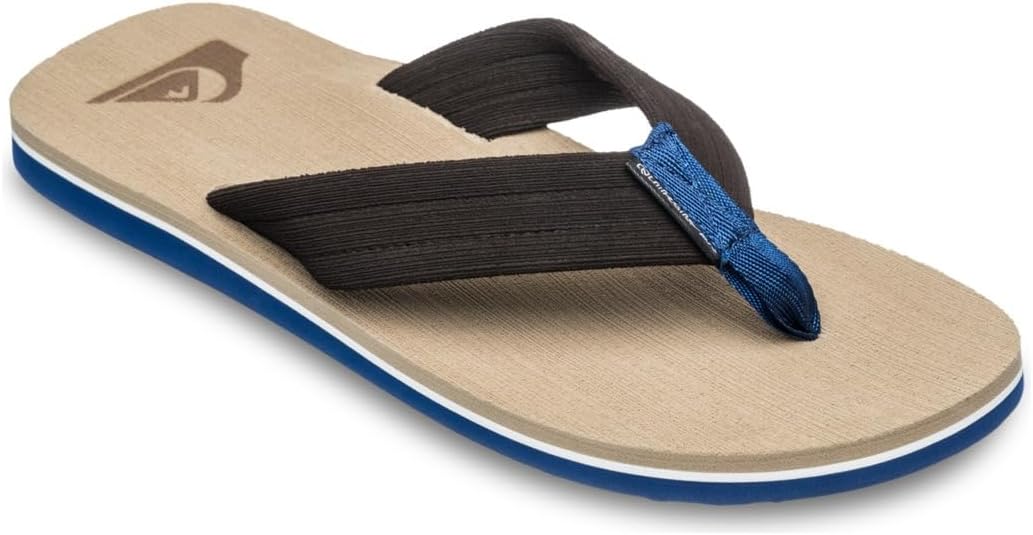 Quiksilver mens Molokai Layback Textured Flip Flop Sandals