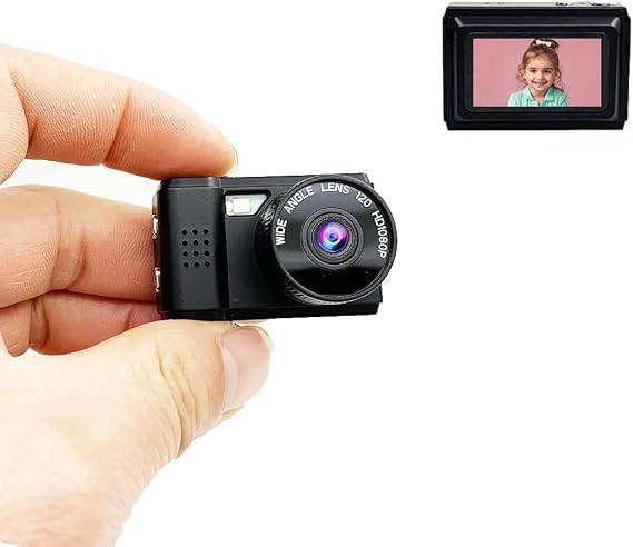 Wireless Spy Camera Hidden Video Recording Mini Video Camera Small Body Cam Pocket Camera Secret Battery Cam, no WiFi no App Needed