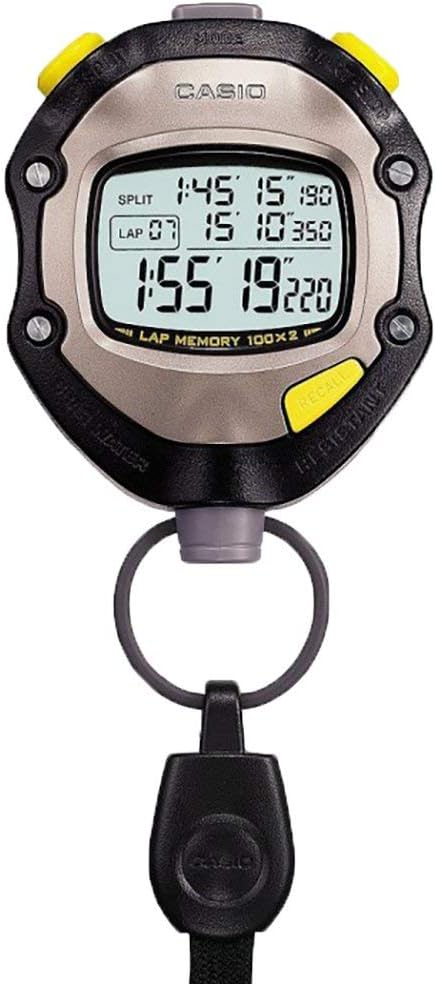 Casio HS-70W-1DF Stopwatch, Gray-Black, Standard