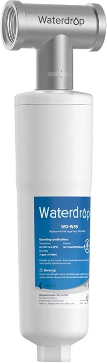Waterdrop AP431 Whole House Scale Inhibitor with Adapter | Heater Softener System, Aqua-Pure AP430SS Replacement, Prevents Scale Build Up On Hot Water Heaters, NSF/ANSI 372 Certified