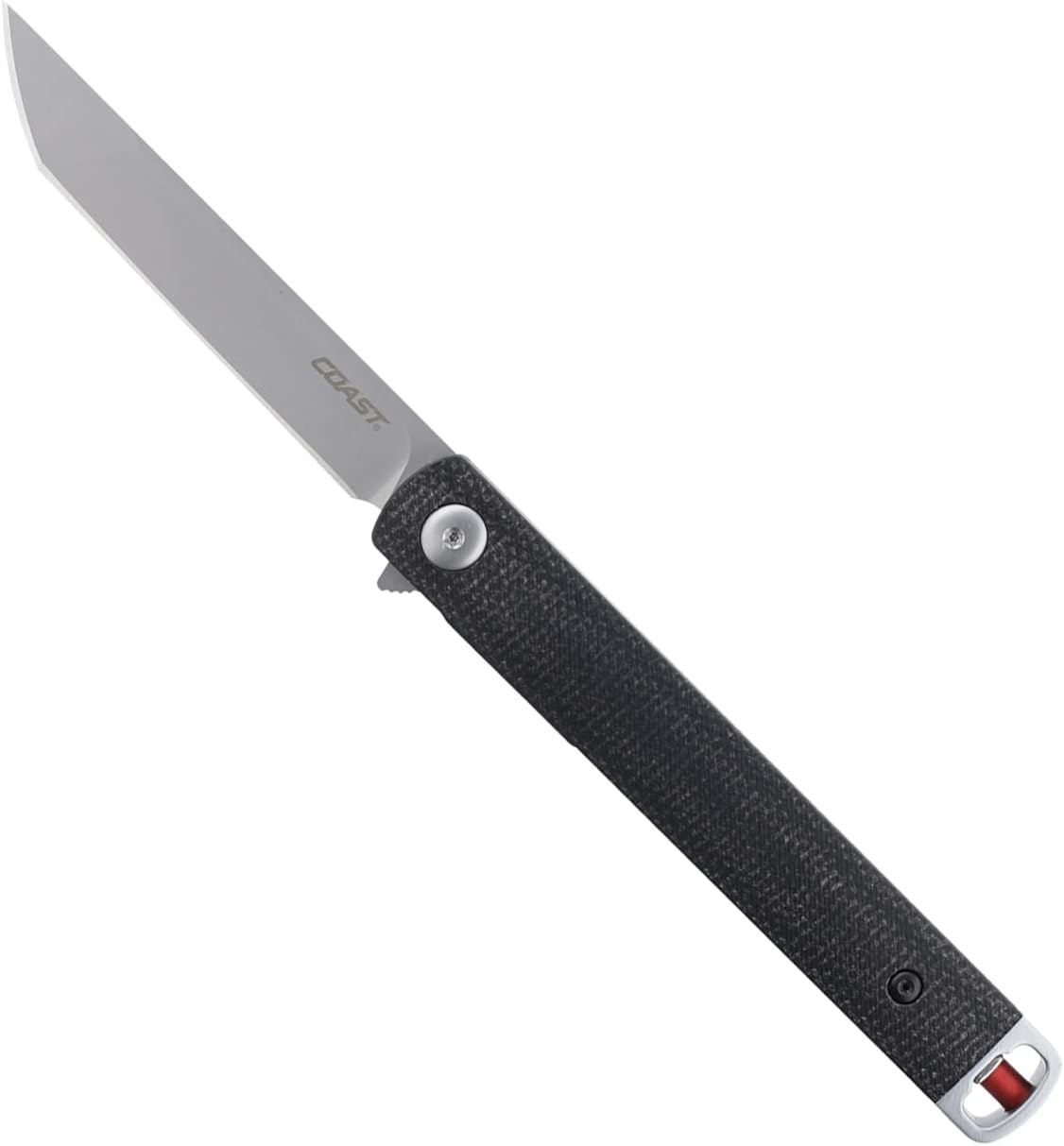 COAST Founder's Collection LX500 SELECT, Gentleman's EDC Folding Pocketknife, Tanto Blade, Flipper Tab, Liner Lock, Two Position Pocket Clip, 9Cr18Mov Stainless-Steel, Black