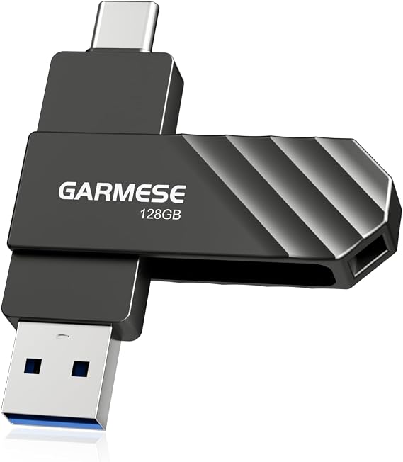 128GB USB C Flash Drive, USB 3.1 Gen 1, Up to 150MB/s, Dual Port | High-Speed Thumb Drive, Plug and Play Memory Stick for iPhone 15/16/17 Pro Smart Phone/PC/Laptop/Tablet