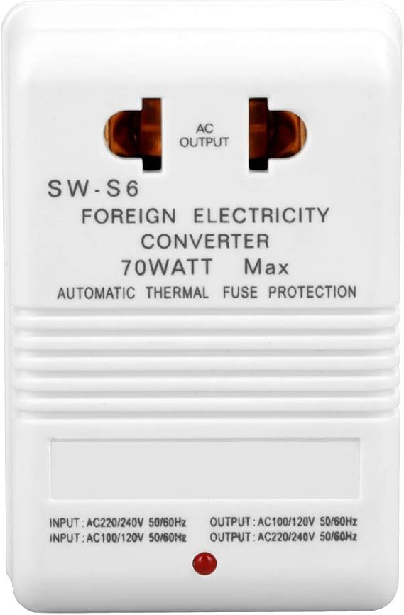Voltage Converter 70W 110V/120V to 220V/240V Step-Up&Down Voltage Converter Transformer for Travel
