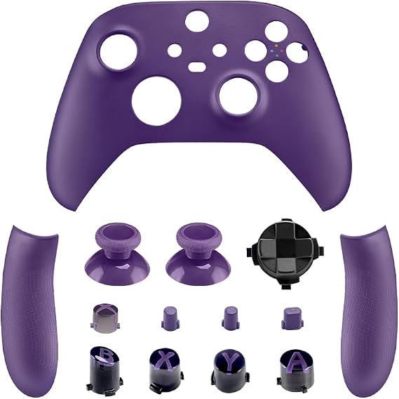 Purple Replacement Shell Kit for Xbox Series X/S Controller, Custom Case Faceplate Accessories Compatible with Xbox Core Wireless Controller