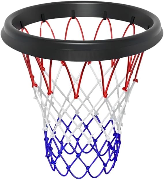 Portable Basketball Net Easy Install Throw-and-Attach System for Rimless Hoops, Durable & Lightweight Design for Indoor/Outdoor Play | Easy Throw-On Hoop Net, Indoor Outdoor Play