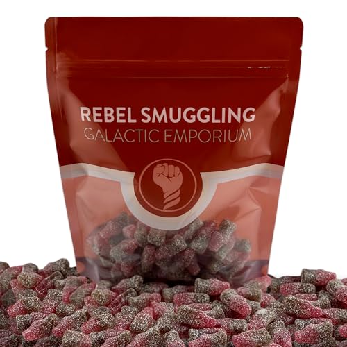 Sour Cherry Cola Gummi Bottles Bulk 1lb Bag by Rebel Smuggling Galactic Emporium