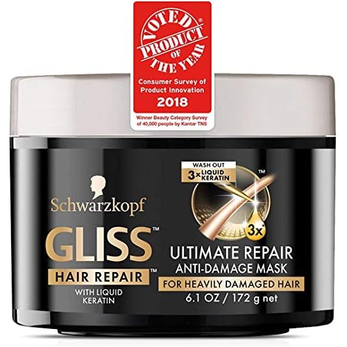 Gliss Mask Ultimate Repair Anti-Damage 6.1 Ounce Jar 180ml