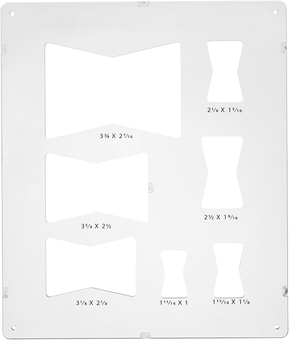 7-in-1 Perfect Butterfly Inlay Router Jig 14 Precision Cuts (Keys & Mortises) Clear Acrylic Bow Tie Template for Woodworking Premium Quality