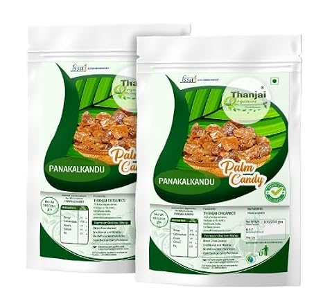 Thanjai Organics Palm Jaggery Powder | No Preservatives | Unrefined | 100% Natural Gud Powder | Healthy Sugar Substitute (200gm (Pack of2))