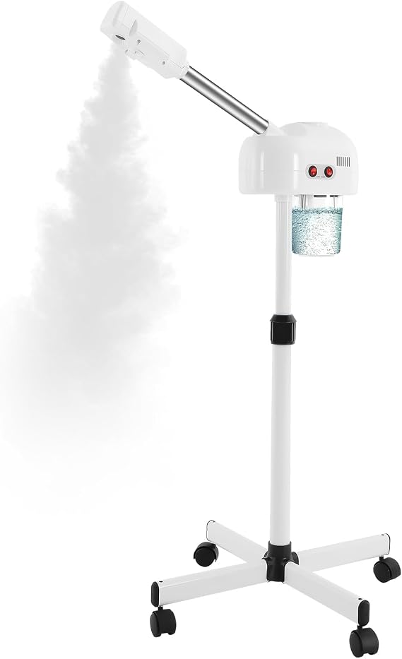 Beauty Salon Spa Facial Steamer - Ozone Therapy Mist Face Sauna Equipment, Professional Skin Care Esthetician Steamer on Wheels, for Facial Skin Care in Salon & Spa