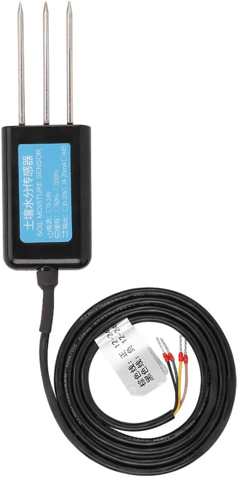 Soil m oisture Meter, 4-20MA Output W aterproof Greenhouse Soil m oisture Humidity Sensor Tester Meter,for Indoor Outdoor Plants, Garden, Lawn,