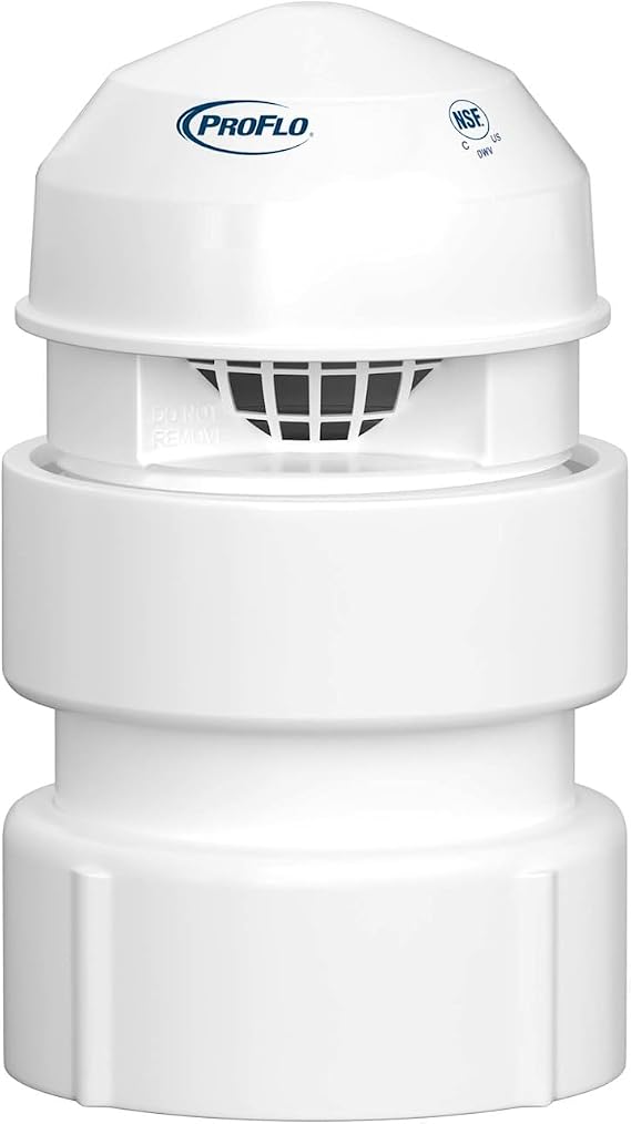 PROFLO PFAAV20 1-1/2" x 2" PVC Sch 40 Adapter Air Admittance Valve (Sold in quantities of 6) For Venting 2" DWV And Smaller