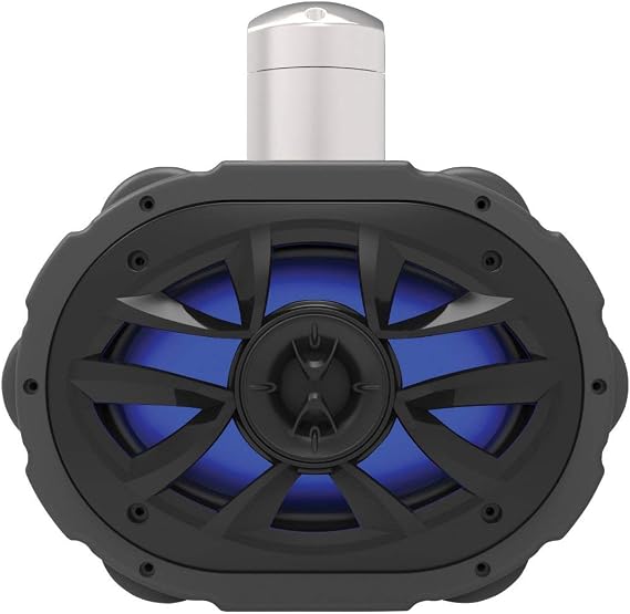 BOSS Audio Systems MRWT69RGB Marine Waketower Speaker System - 600 Watts Of Power, 6 x 9 Inch, Full Range, 2 Way, Multi-Color LED Illumination, Marine grade, Weatherproof, Sold Individually