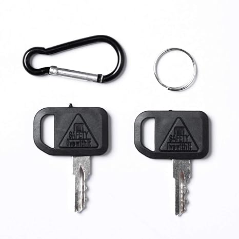 Aree Replacement for John Deere Gator Ignition Keys Bobcat,AM131841,130 160 165, Gehl, Multiquip with Keychain, 2 Pack