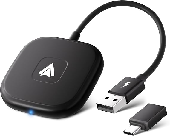 Android Auto Wireless Adapter UK, Convert Factory Wired to Wireless Android Auto, Plug and Play, Android Auto Adapter Compatible with Android 11& Cars with Wired Android Auto-Black