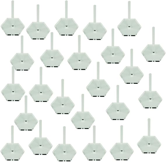 LITKO Hex Flight Stands | Compatible with BattleTech | 30mm | Clear | Twist-fit base + 2-inch peg | Pack of 25 | Glue optional | Fits CAV: Strike Ops & Full Thrust | Works with LITKO toppers