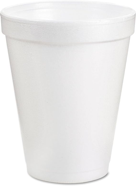 Insulated Styrofoam Cup, 8 Oz, 1000/CT, White