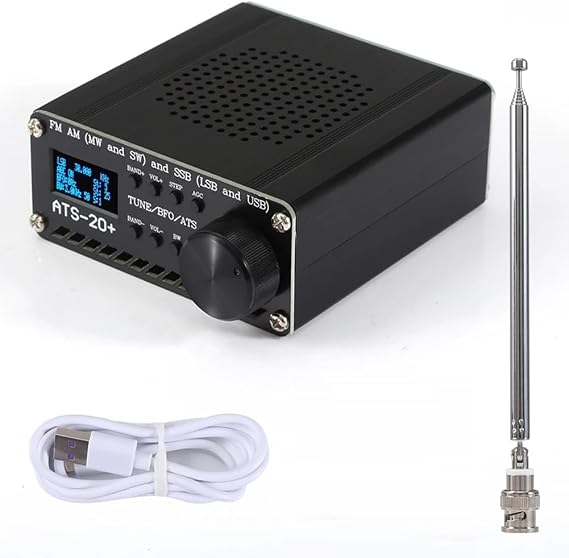 ATS-20+ SI4735 Full Waveband Radios Receiver Frequency Modulation AM (MW & SW) SSB (LSB & USB) Covering Commercial Amateur Radiobands