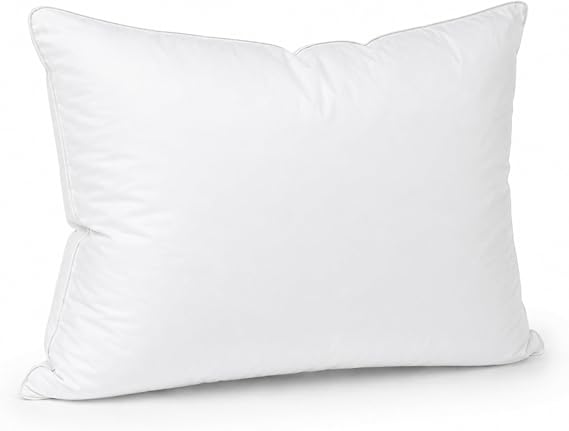 East Coast Bedding European Pure Down Pillow, 800 Fill Power, 400 Thread Count Cotton Sateen Shell, Standard Medium