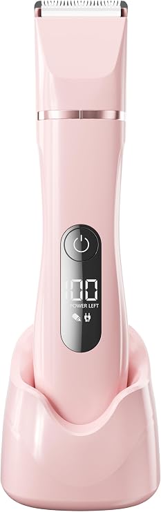 Electric Razors for Women Painless Waterproof Bikini Trimmer, Foil Shaver for Face, Armpits, Legs & Body Hair Removal, Ceramic Blade, USB Charging Dock, Stocking Stuffer Gift for Teen Girls, Rose