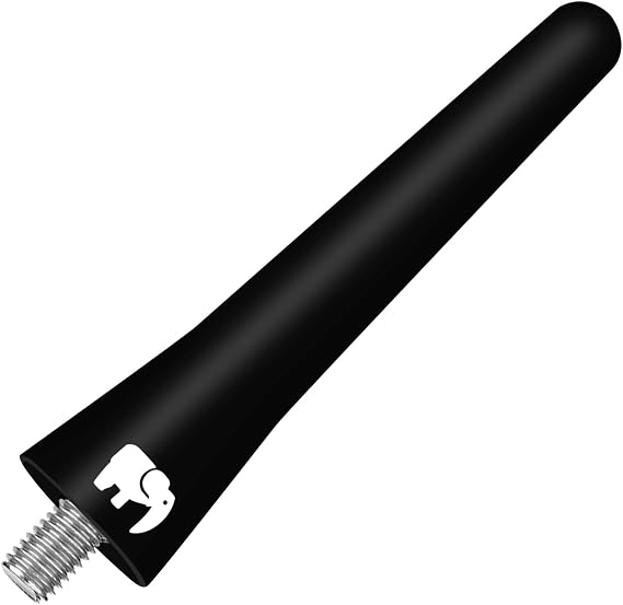 ONE250 2.5" inch Short Copper Core Antenna, Compatible with Mitsubishi - Lancer (2002-2017), Mirage (2010-2024), Montero (2001-2019), Outlander (2005-2018), RVR (2016-2018), L200 (2010-2024) (Black)