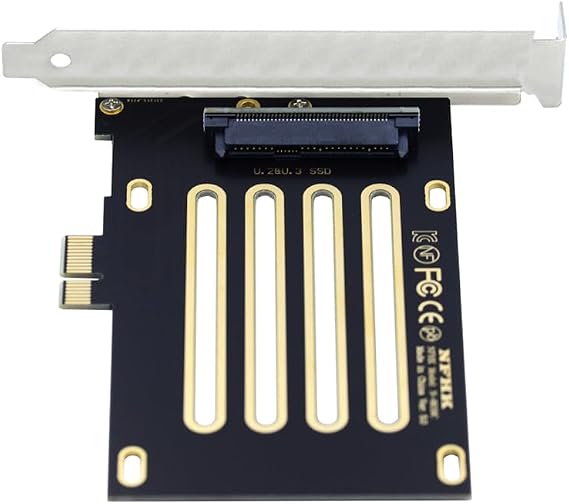 Cablecc PCI-E 4.0 X1 to U.2/U.3 SFF-8639 Host Adapter for PM1735 NVMe PCIe SSD