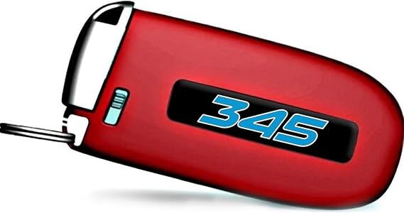 TOOLEPIC for Dodge Challenger Charger Durango and Jeep Grand Cherokee Key fob Badges 2015-2024-Set of 2 - Finest Stickers Inlays Emblems Accessories for 345 Hemi, Ideal for Decals - Baby Blue