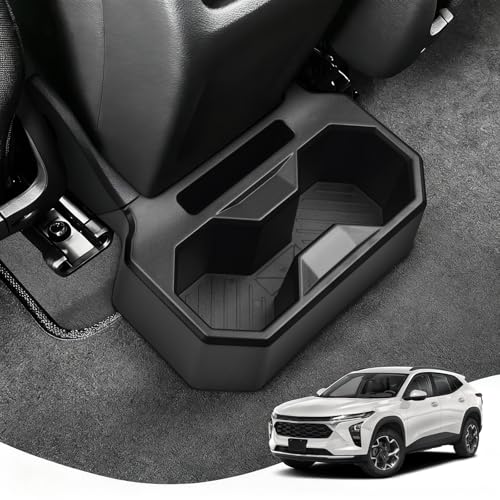 Karltys Car Backseat Cup Holder, Fixable Rear Cup Holder Organizer Tray with Tools, Interior Accessories Floor Back Seat Cup Holder for Chevy Chevrolet Trax 2024 2025 2026