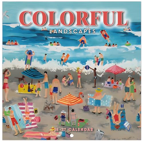 2026-2027 Calendar - Jul. 2026 - Dec. 2027, 2026-2027 Wall Calendar 18 months, 12 x 24 Open, Colorful Landscapes Wall Calendars with Thick Paper & Marked Holidays