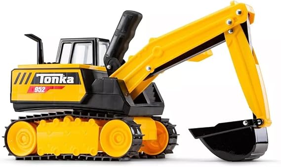 Tonka 6182 Mighty Excavator, Kids Construction Toys for Boys and Girls, Vehicle Toys for Creative Play Trucks for Children Aged 3 +, Yellow & Black