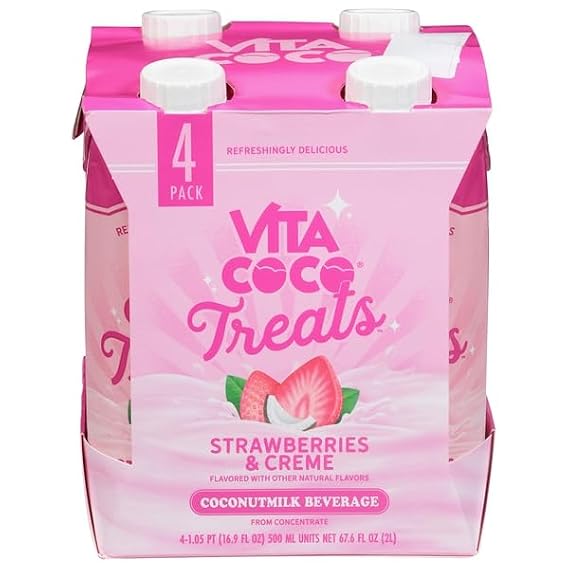 Vita Coco, Treats Strawberries n Creme Coconutmilk Beverage, 67.6 Fl Oz