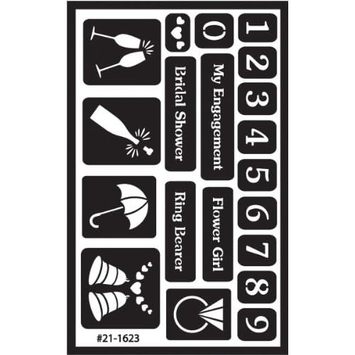Armour Etch Over N Over Stencil, Wedg Font Numbers
