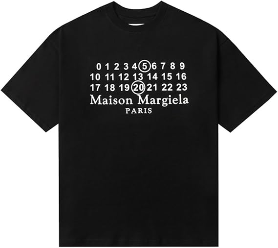24ss Trendy Fashion Top Maison MM6 Digital Print 520 Pure Cotton Men and Women Short Sleeve T-Shirt-color3||M