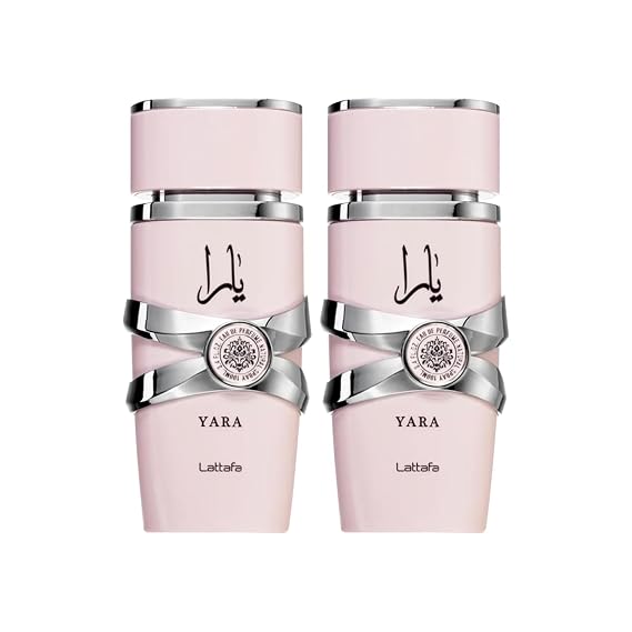 Lattafa Yara for Women Eau de Parfum Spray, 3.4 Ounce (Pack of 2)