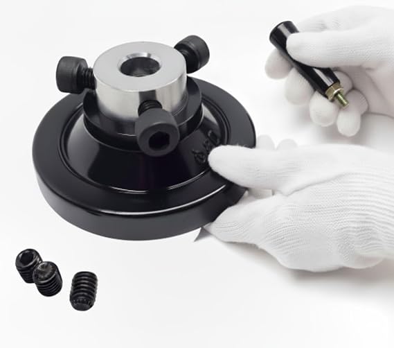 [Made In Korea] 3.15" Ultimate Handwheel with 1/2" Bore Unique 3-Point Locking Revolving Crank Handle -Replacement for Table Saw, Drill Press, Lathe & Milling Machine -Heavy Duty Nylon Control Knob