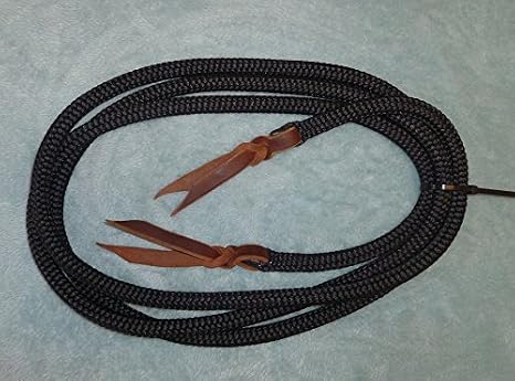 Horse Tree Line Rope Sport Rein Loop Rein Slobber Strap Rein 10' or 11' White or Black