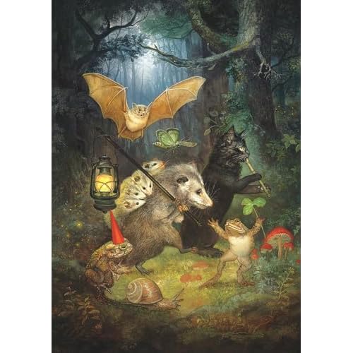 Buffalo Games - Gold - Annie Stegg Gerard - The Moonlit March - 500 Piece Jigsaw Puzzle for Adults - Challenging Puzzle Perfect for Game Nights