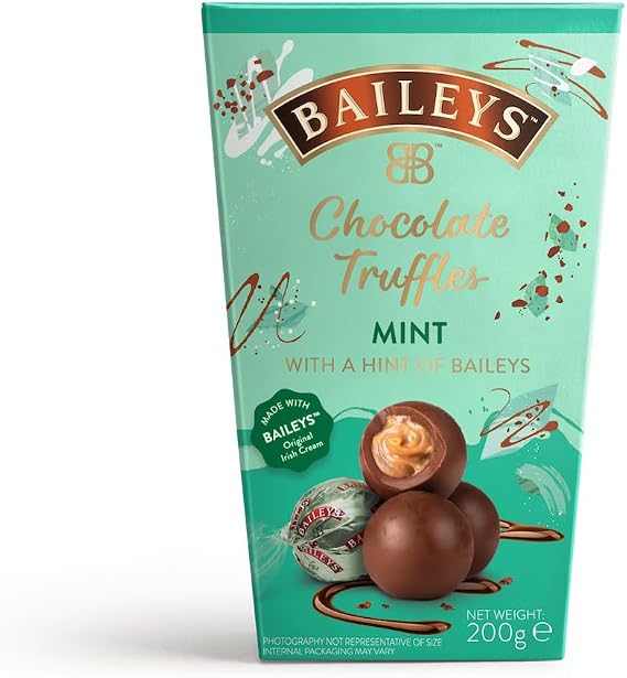 Baileys Mint Chocolate Truffles 200G, 2024 New, Individually Wrapped Perfect for Gifting, Birthday, Celebration