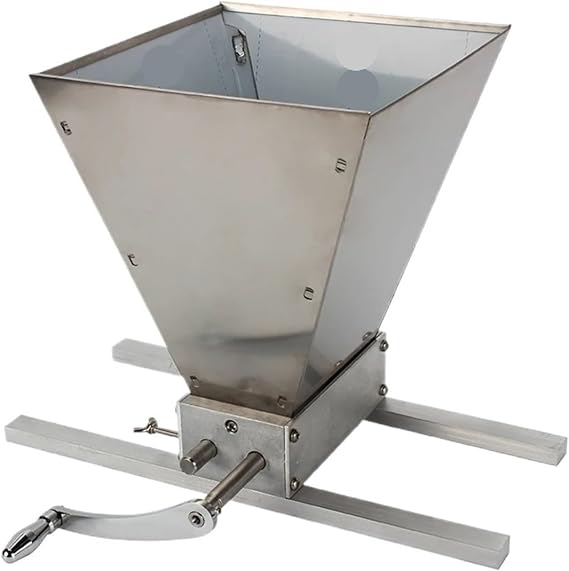 Manual Grain Mill Wheat Grinder Oat Feed Grinding Machine with 2 Rollers Stainless for Corn, Rice, Soybeans, Pepper, Wheat Grinder