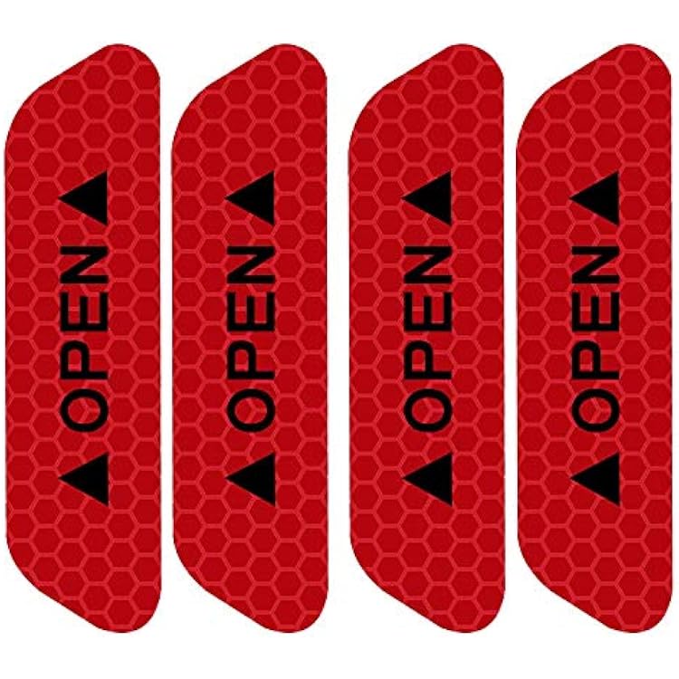 Car Door Open Prompt Anti-Collision Reflective Stickers Tape Conspicuity Safety Caution Warning Sticker for Car Truck Trailer-red