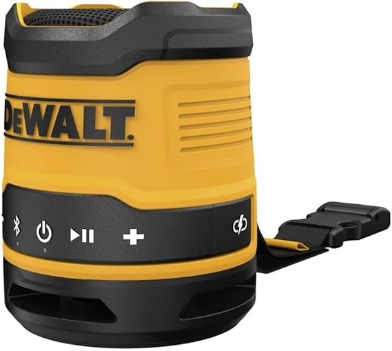 DEWALT Bluetooth Speaker, USB-C Rechargeable, Jobsite (DCR008)
