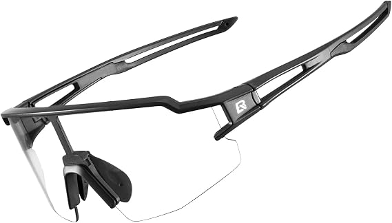 ROCKBROS Photochromic Sports Sunglasses Professional Anti Fog - UV400 Goggles with Myopia Frame for Running Cycling Fishing