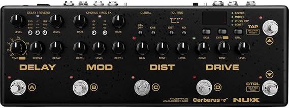 NUX Cerberus Multi-function Guitar Effect Pedal Inside Routing IR Loader Analog Overdrive Distortion Digital Delay Modulation Effects
