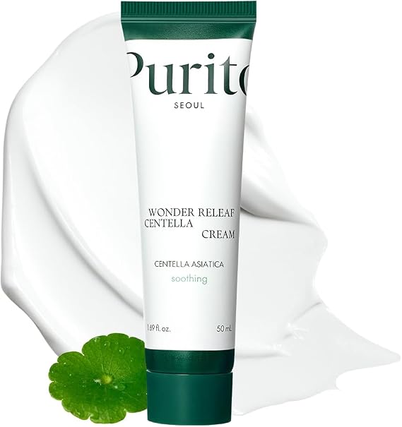 PURITO Centella Cream for Sensitive Skin, 50ml | Korean Centella, Soothing Facial Cream, For All Skin Types, Hydration Lock, K-Beauty
